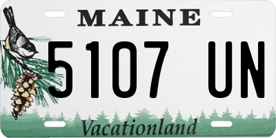 ME license plate 5107UN