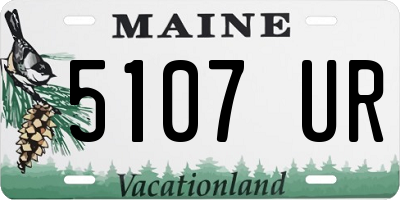 ME license plate 5107UR