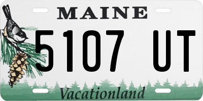 ME license plate 5107UT