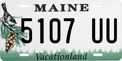 ME license plate 5107UU