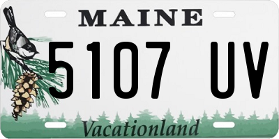 ME license plate 5107UV