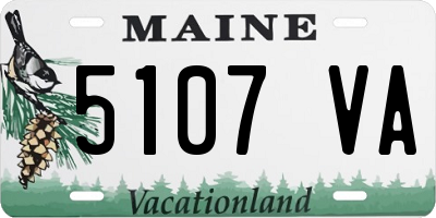 ME license plate 5107VA