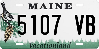 ME license plate 5107VB