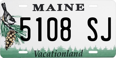ME license plate 5108SJ