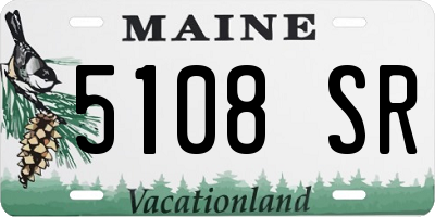 ME license plate 5108SR