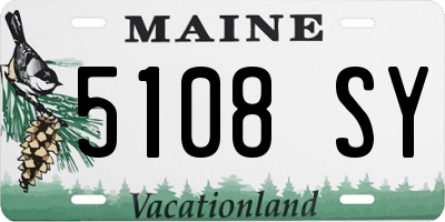 ME license plate 5108SY