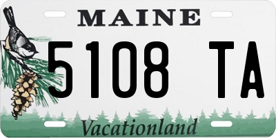 ME license plate 5108TA