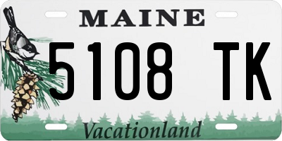 ME license plate 5108TK