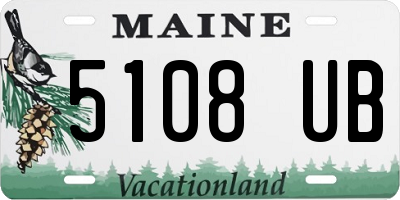 ME license plate 5108UB