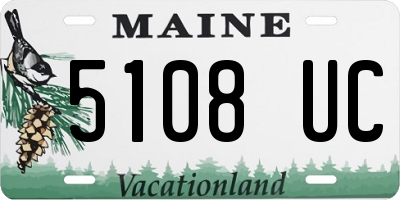 ME license plate 5108UC