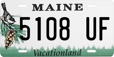 ME license plate 5108UF