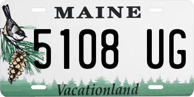 ME license plate 5108UG