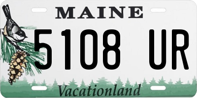 ME license plate 5108UR