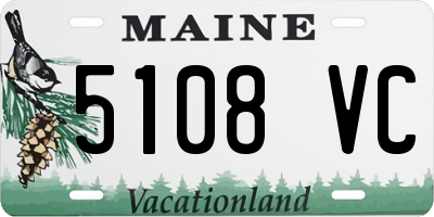 ME license plate 5108VC