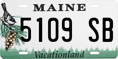 ME license plate 5109SB