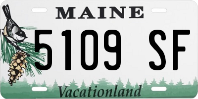 ME license plate 5109SF