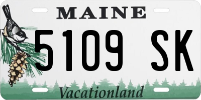 ME license plate 5109SK