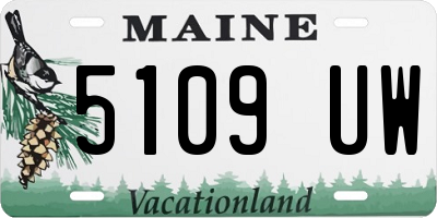 ME license plate 5109UW