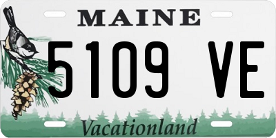 ME license plate 5109VE