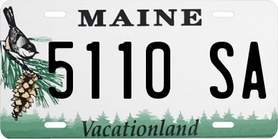 ME license plate 5110SA