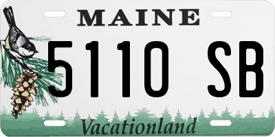 ME license plate 5110SB