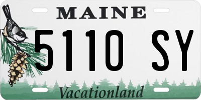 ME license plate 5110SY