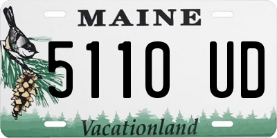 ME license plate 5110UD