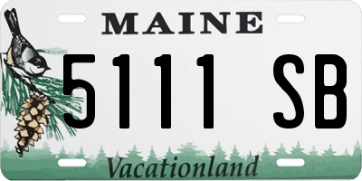 ME license plate 5111SB