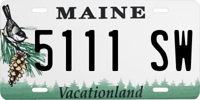 ME license plate 5111SW
