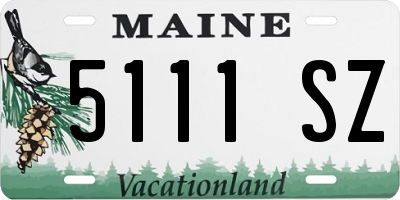ME license plate 5111SZ
