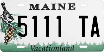ME license plate 5111TA