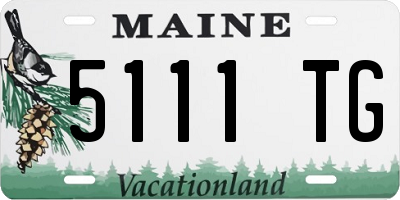 ME license plate 5111TG