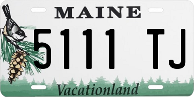 ME license plate 5111TJ