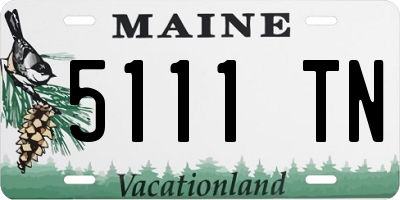ME license plate 5111TN