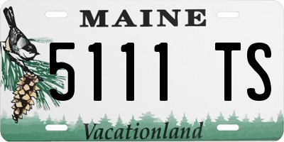 ME license plate 5111TS