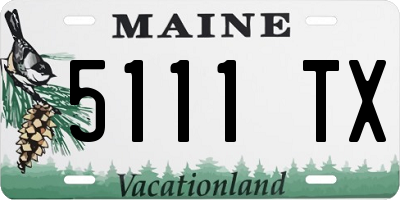 ME license plate 5111TX