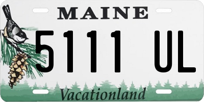 ME license plate 5111UL