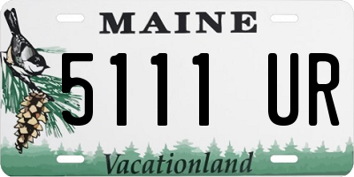 ME license plate 5111UR