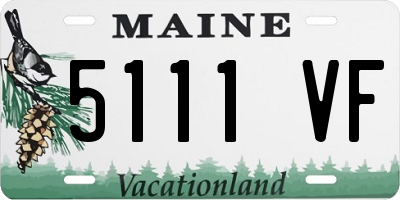 ME license plate 5111VF