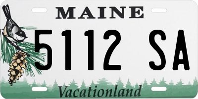 ME license plate 5112SA