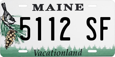 ME license plate 5112SF