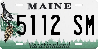 ME license plate 5112SM
