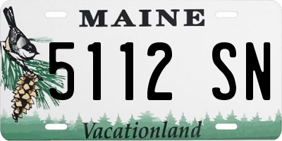 ME license plate 5112SN