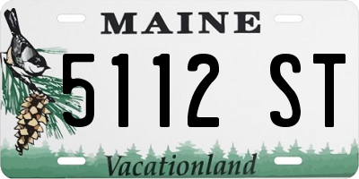 ME license plate 5112ST