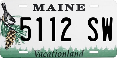 ME license plate 5112SW