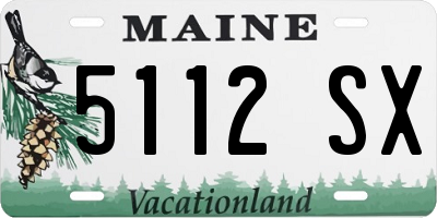 ME license plate 5112SX