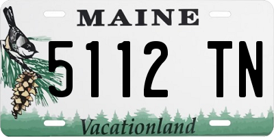 ME license plate 5112TN