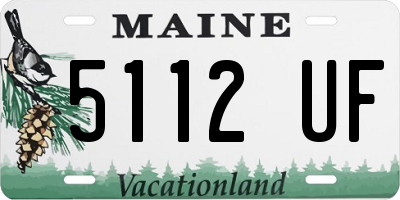 ME license plate 5112UF