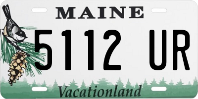 ME license plate 5112UR