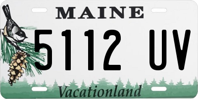 ME license plate 5112UV